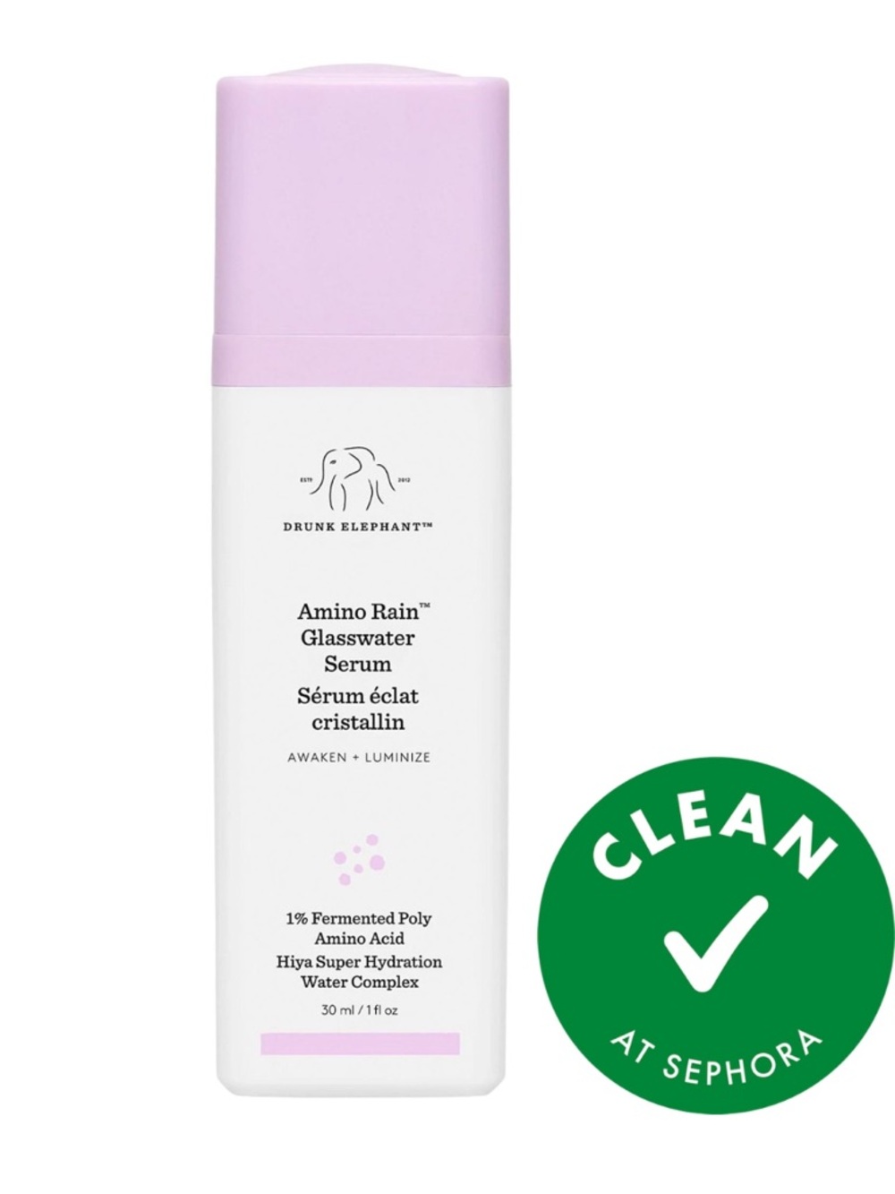 Drunk Elephant Amino Rain Glasswater Serum Hydrating Glow NEW